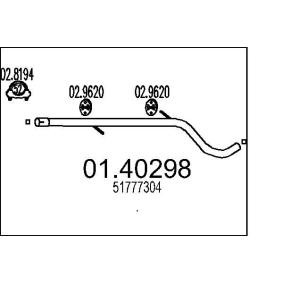 MTS 01.40298 Auspuffrohre FIAT PANDA (169)