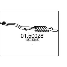 MTS 01.50028 Silenciador intermedio BMW