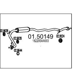 MTS 01.50149 Silenciador central HONDA