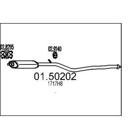 MTS 01.50202 Mittenljuddämpare PEUGEOT