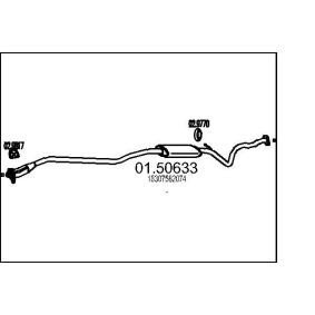 MTS 01.50633 Silenciador intermedio BMW