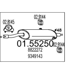 MTS 01.55250 Mittenljuddämpare SAAB