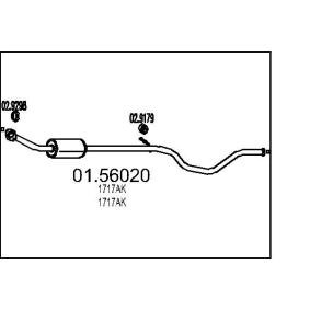 MTS 01.56020 Mittelschalldämpfer CITROËN