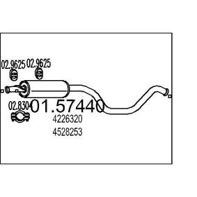 MTS 01.57440 Mittenljuddämpare SAAB