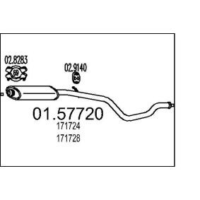 MTS 01.57720 Mittenljuddämpare PEUGEOT