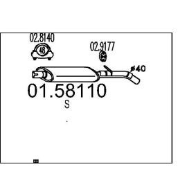 MTS 01.58110 Mittelschalldämpfer FIAT PUNTO (176)