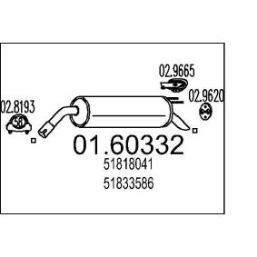 MTS 01.60332 Endschalldämpfer FIAT STILO (192)