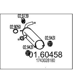 MTS 01.60458 Endschalldämpfer TOYOTA RAV 4