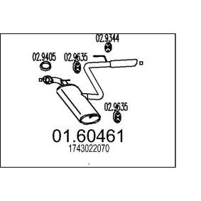 MTS 01.60461 Endschalldämpfer TOYOTA CELICA