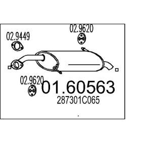 MTS 01.60563 Endschalldämpfer HYUNDAI