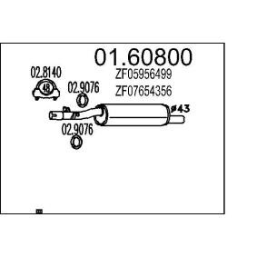 MTS 01.60800 Endschalldämpfer ALFA ROMEO