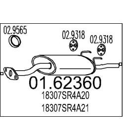 MTS 01.62360 Endschalldämpfer HONDA