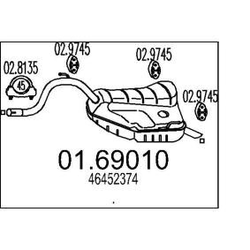 MTS 01.69010 Endschalldämpfer FIAT PALIO Weekend (178DX)