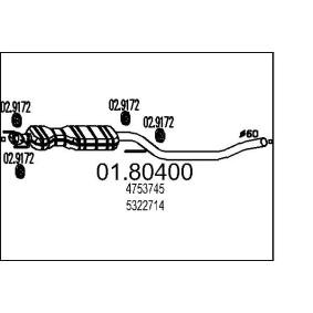 MTS 01.80400 Mittenljuddämpare SAAB