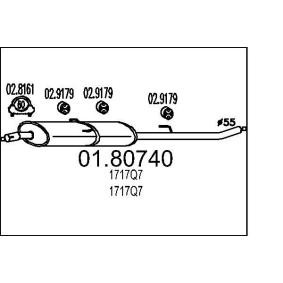MTS 01.80740 Silenciador central LANCIA