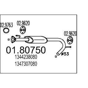 MTS 01.80750 Silenziatore centrale FIAT DUCATO Furgonato (244)