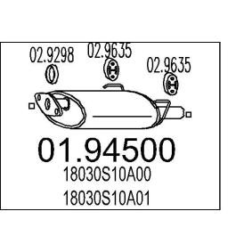 MTS 01.94500 Endschalldämpfer HONDA