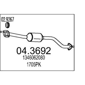 MTS 04.3692 Katalysator FIAT DUCATO Bus (244, Z_) 2.0 84 PS Diesel