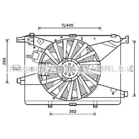 PRASCO AL7516 Kühlerlüfter ALFA ROMEO SPIDER (939)