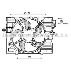 PRASCO BW7530 Kylfläkt BMW 5 Sedan (E60) 2.5 177 hk Bensinmotor