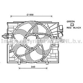 PRASCO BW7532 Kylfläkt BMW 5 Sedan (E60) 2.5 177 hk Bensinmotor