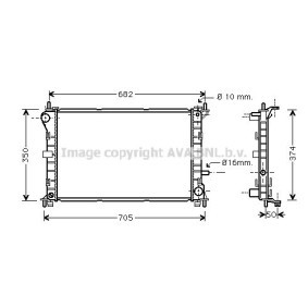 PRASCO FD2379 Radiateur FORD Focus Mk1 Berline (DNW) 2.0 131 CV Essence