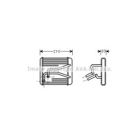 PRASCO KA6116 Radiatore riscaldamento KIA SHUMA
