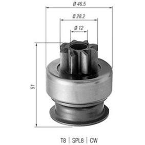 MAGNETI MARELLI 940113020176 Engrenagem de roda livre, motor de arranque KIA