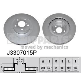 Osta Jarrulevy NIPPARTS:llä J3307015P edullisesti hintaan 90,55&nbsp;&euro;