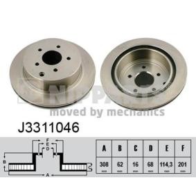 Osta Jarrulevy NIPPARTS:llä J3311046 edullisesti hintaan 28&nbsp;&euro;
