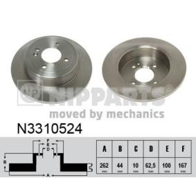 NIPPARTS N3310524 Disque de frein HYUNDAI ACCENT 4 Stufenheck (RB) 1.4 99 CV Essence