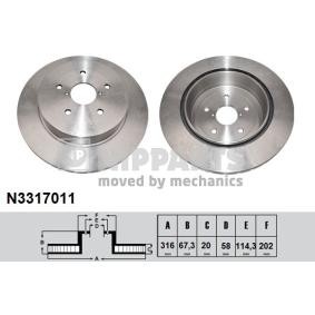 Osta Jarrulevy NIPPARTS:llä N3317011 edullisesti hintaan 77,48&nbsp;&euro;