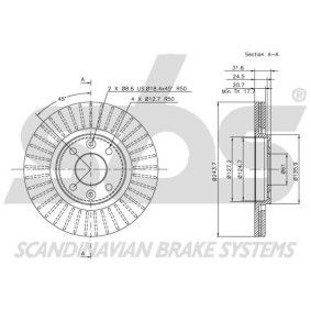 sbs 1330854830 Bremsschlauch VOLVO S80 I (184) 2.4 140 PS Otto