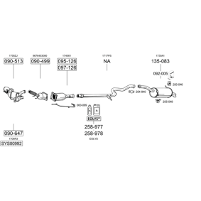 BOSAL 287-763 Vorschalldämpfer SAAB