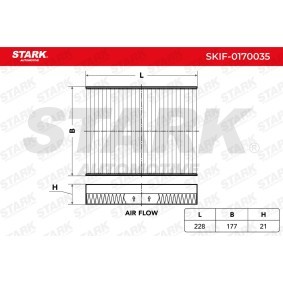Innenraumfilter SKIF-0170035 für CHRYSLER
