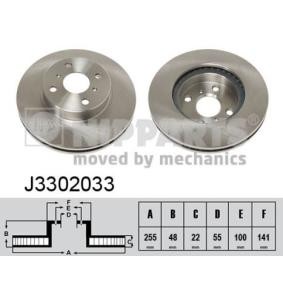 NIPPARTS J3302033 Bremsscheiben TOYOTA COROLLA Compact (_E10_) 2.0 72 PS Diesel