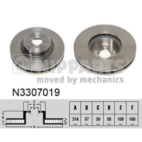 Osta Jarrulevy NIPPARTS:llä N3307019 edullisesti hintaan 107,21&nbsp;&euro;