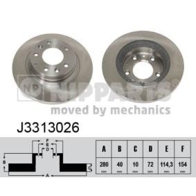 NIPPARTS J3313026 Bromsskivor MAZDA FAMILIA 6 (BJ) 2.0 71 hk Diesel