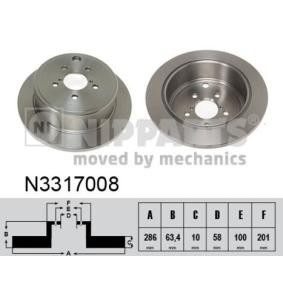 Osta Jarrulevy NIPPARTS:llä N3317008 edullisesti hintaan 72,73&nbsp;&euro;