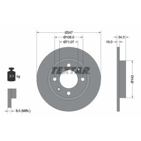 Kjøp Bremseskive av TEXTAR 92048200 til den lave prisen 486,05&nbsp;kr
