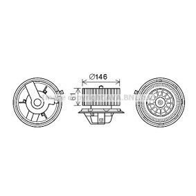 PRASCO AL8140 Gebläsemotor ALFA ROMEO 155 (167)