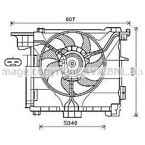 PRASCO MC7507 Kjølevifte SMART FORTWO Cabrio (451) 0.8 45 hk Diesel