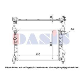 AKS DASIS 520124N Radiatore CHEVROLET SPARK (M300) 1.2 82 CV Motore a ciclo otto