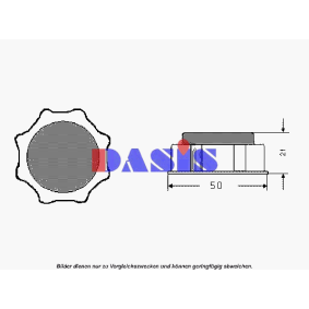 AKS DASIS 751662N Radiator cap OPEL ARENA