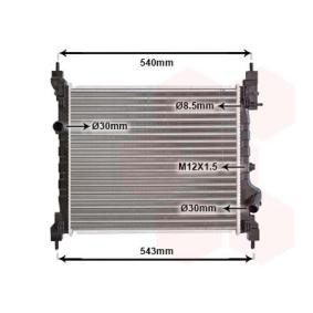 VAN WEZEL 81002141 Radiatore CHEVROLET SPARK (M300) 1.2 82 CV Motore a ciclo otto