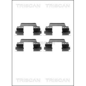 TRISCAN 8105 101635 Zubehörsatz, Scheibenbremsbelag RENAULT Megane 4 Grandtour (K9A/M/N_) 1.6 115 PS Otto