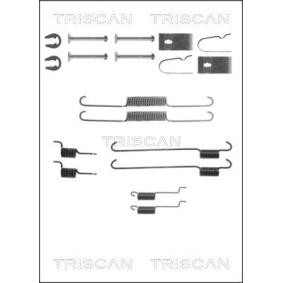 TRISCAN 8105 102595 Kit de accesorios, pastillas de frenos SUZUKI LIANA Fastback 1.6 103 cv Motor otto