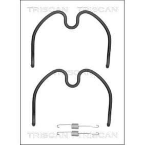 TRISCAN 8105 102607 Kit de accesorios, pastillas de frenos SUZUKI LIANA Fastback 1.6 103 cv Motor otto