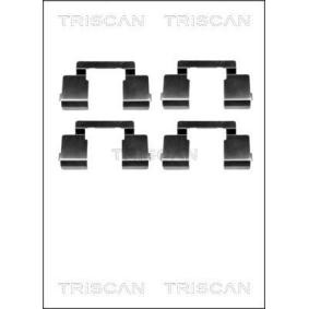 TRISCAN 8105 251596 Zubehörsatz, Scheibenbremsbelag RENAULT LAGUNA 1 (B56, 556) 1.6 107 PS Otto