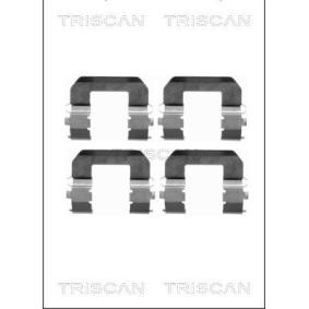 TRISCAN 8105 431617 Kit de accesorios, pastillas de frenos HYUNDAI TUCSON (JM) 2.0 141 cv Motor otto